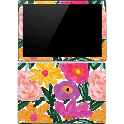 Bouffants and Broken Hearts Painterly Garden Surface Pro 4 Skin